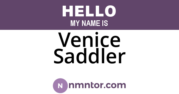 Venice Saddler