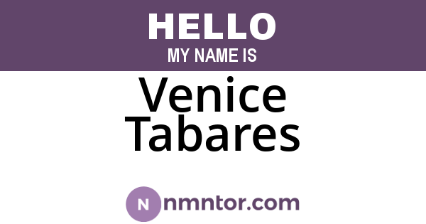 Venice Tabares