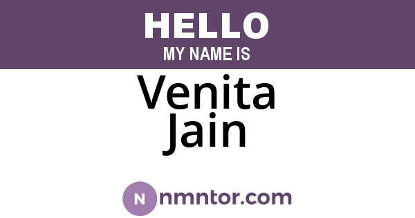 Venita Jain