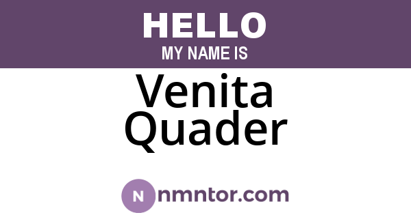 Venita Quader