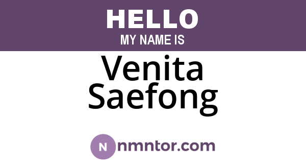 Venita Saefong