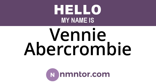 Vennie Abercrombie