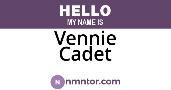 Vennie Cadet
