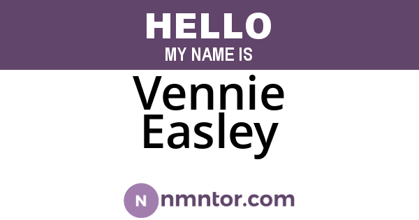 Vennie Easley