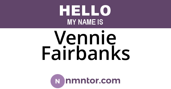 Vennie Fairbanks