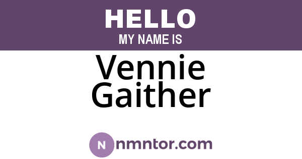 Vennie Gaither