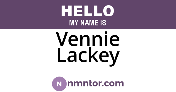 Vennie Lackey