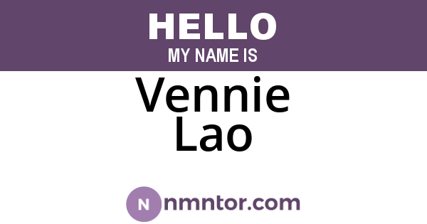 Vennie Lao