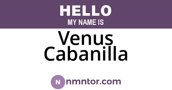 Venus Cabanilla