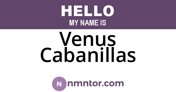 Venus Cabanillas