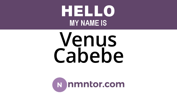 Venus Cabebe