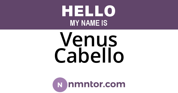 Venus Cabello