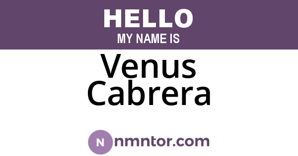 Venus Cabrera