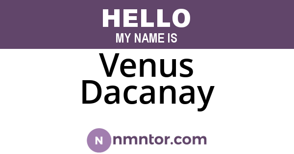 Venus Dacanay