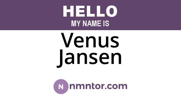 Venus Jansen