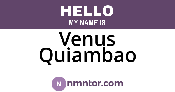 Venus Quiambao