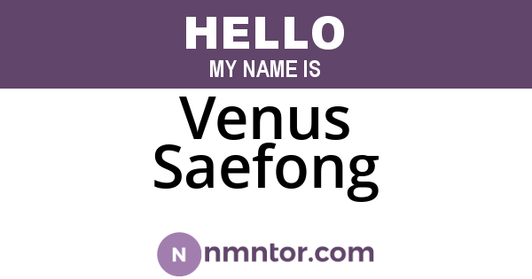 Venus Saefong