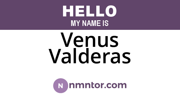 Venus Valderas