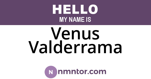 Venus Valderrama