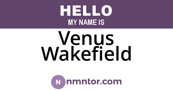 Venus Wakefield