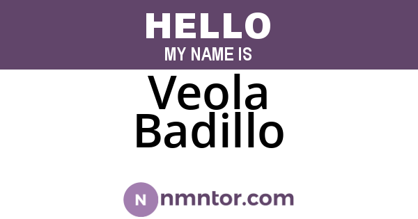 Veola Badillo