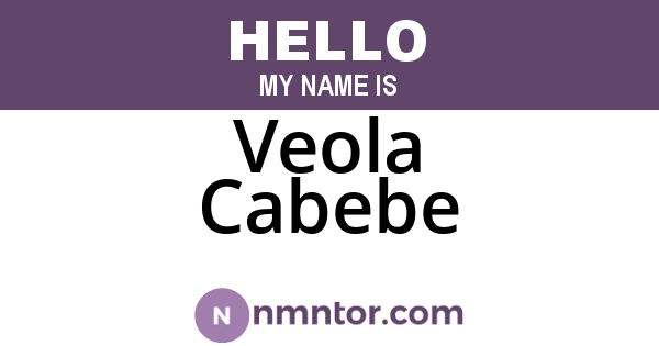 Veola Cabebe