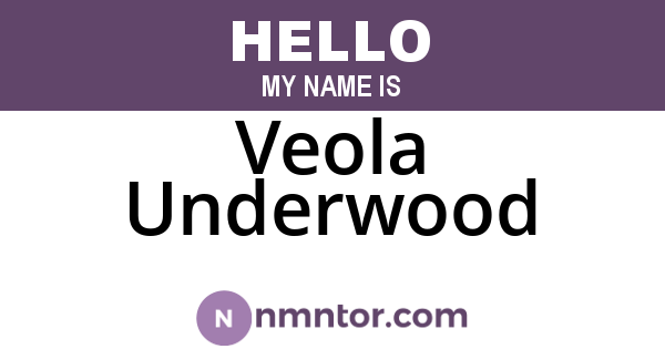 Veola Underwood