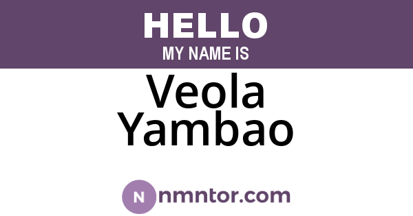 Veola Yambao
