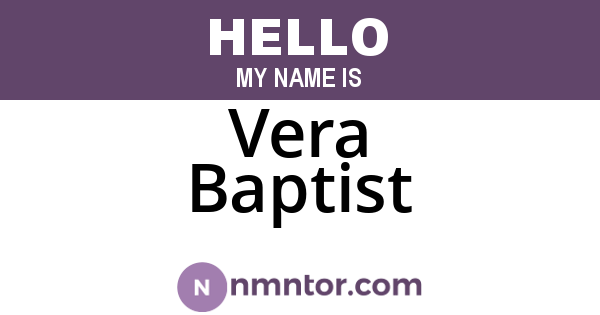 Vera Baptist