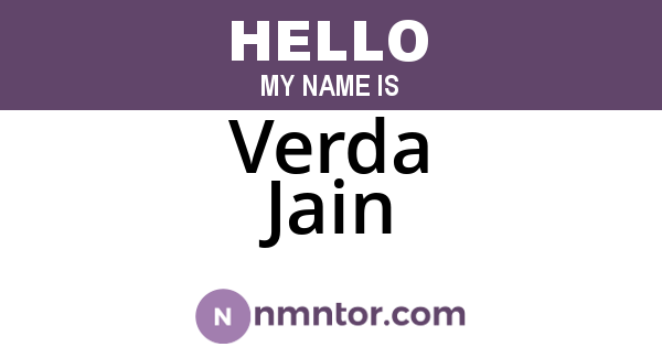 Verda Jain
