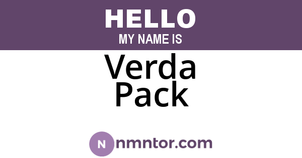 Verda Pack