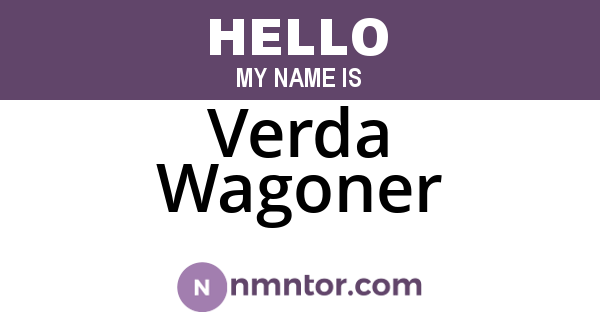 Verda Wagoner