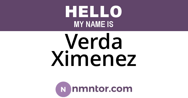 Verda Ximenez