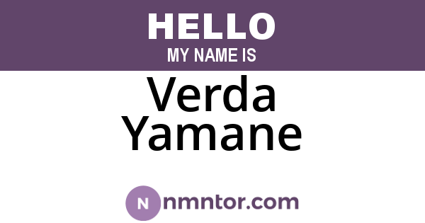 Verda Yamane