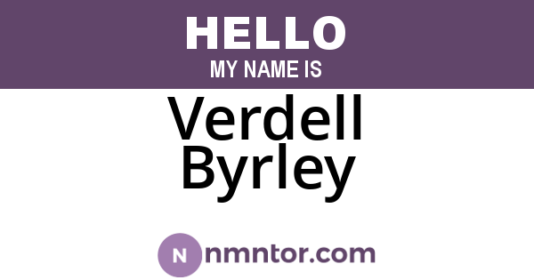 Verdell Byrley