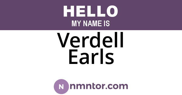 Verdell Earls