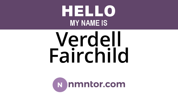 Verdell Fairchild