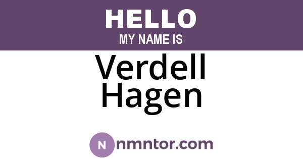 Verdell Hagen