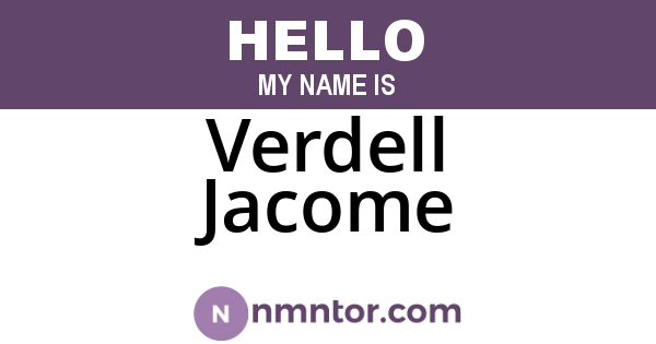 Verdell Jacome