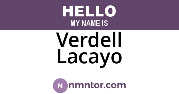 Verdell Lacayo