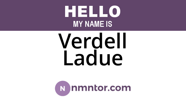 Verdell Ladue