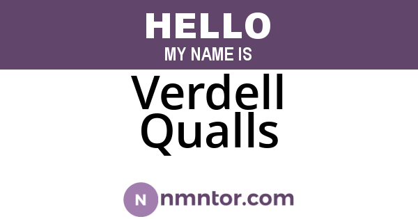 Verdell Qualls