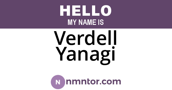 Verdell Yanagi