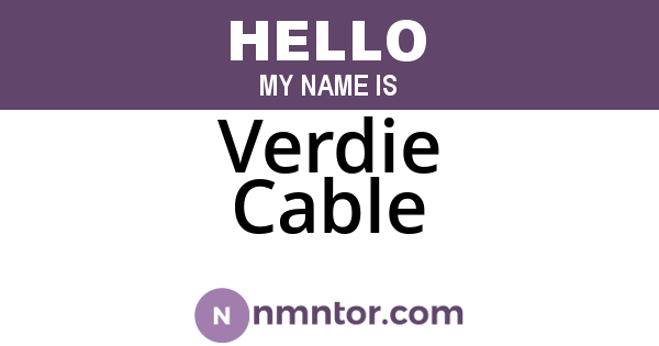 Verdie Cable