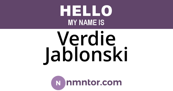Verdie Jablonski