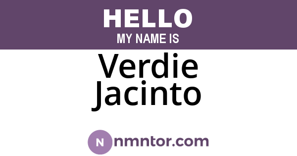 Verdie Jacinto