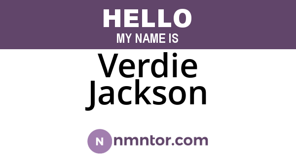 Verdie Jackson