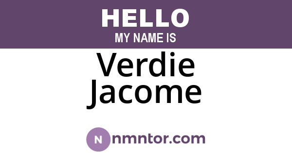 Verdie Jacome