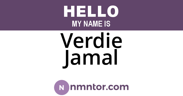 Verdie Jamal