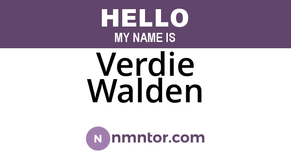 Verdie Walden